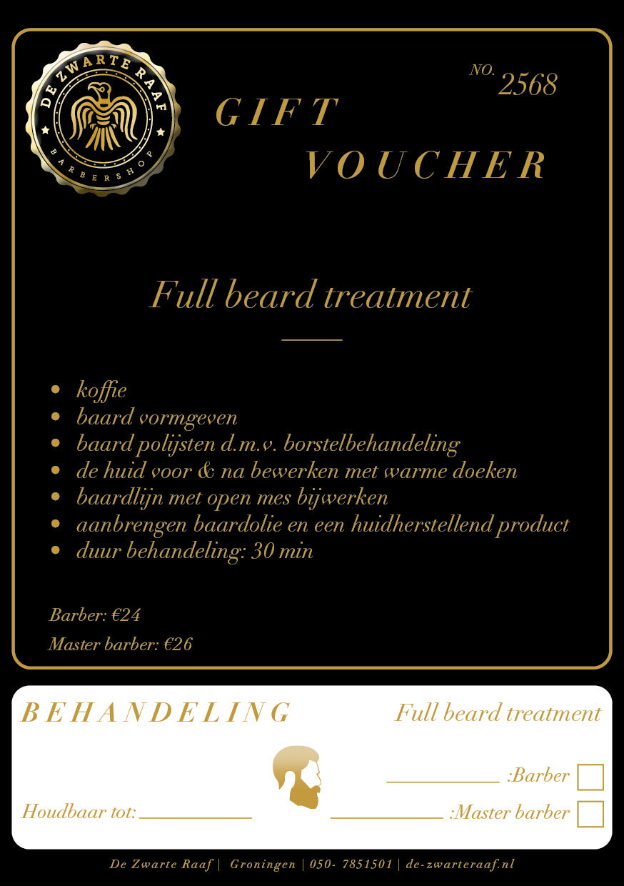 Gift Voucher "Full Beard Treatment" 2022