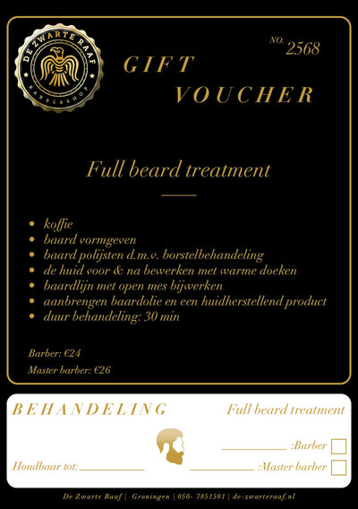 Gift Voucher "Full Beard Treatment" 2022